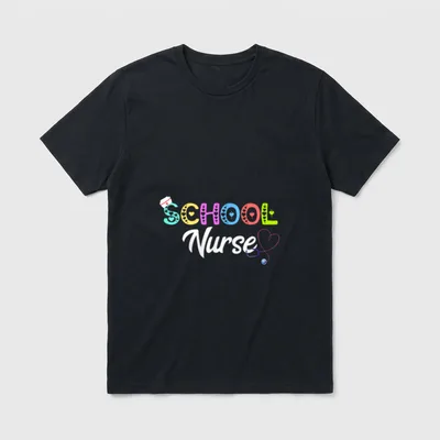 School Nurse Medical Back to Nursing T-Shirt – Classic T-Shirt in Black