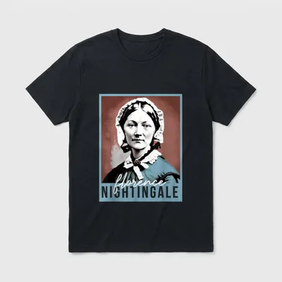 History Month Nurse Florence Nightingale Nursing T-Shirt – Classic T-Shirt in Black