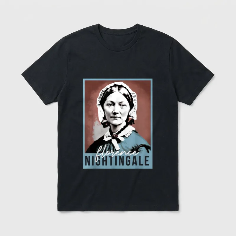 History Month Nurse Florence Nightingale Nursing T-Shirt – Classic T-Shirt in Black