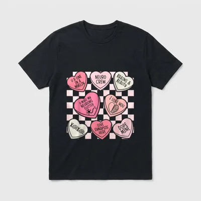 Neurology Nursing Valentines Neuro Nurse Neurologist T-Shirt – Classic T-Shirt in Black
