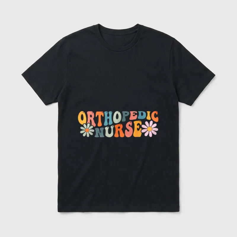 Orthopedic Nurse Ortho Nursing Groovy T-Shirt – Classic T-Shirt in Black