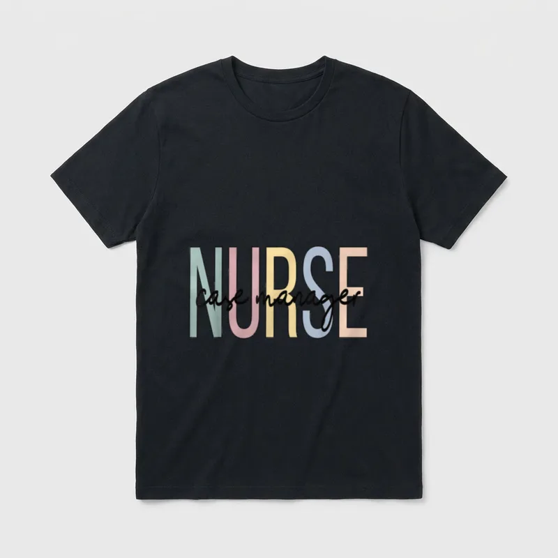 Nursing Case Management Boho Nurse Manager T-Shirt – Classic T-Shirt in Black
