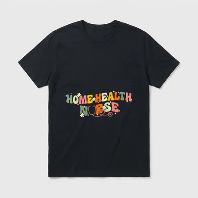 Home Health Nurse Groovy Care All T-Shirt – Classic T-Shirt in Black