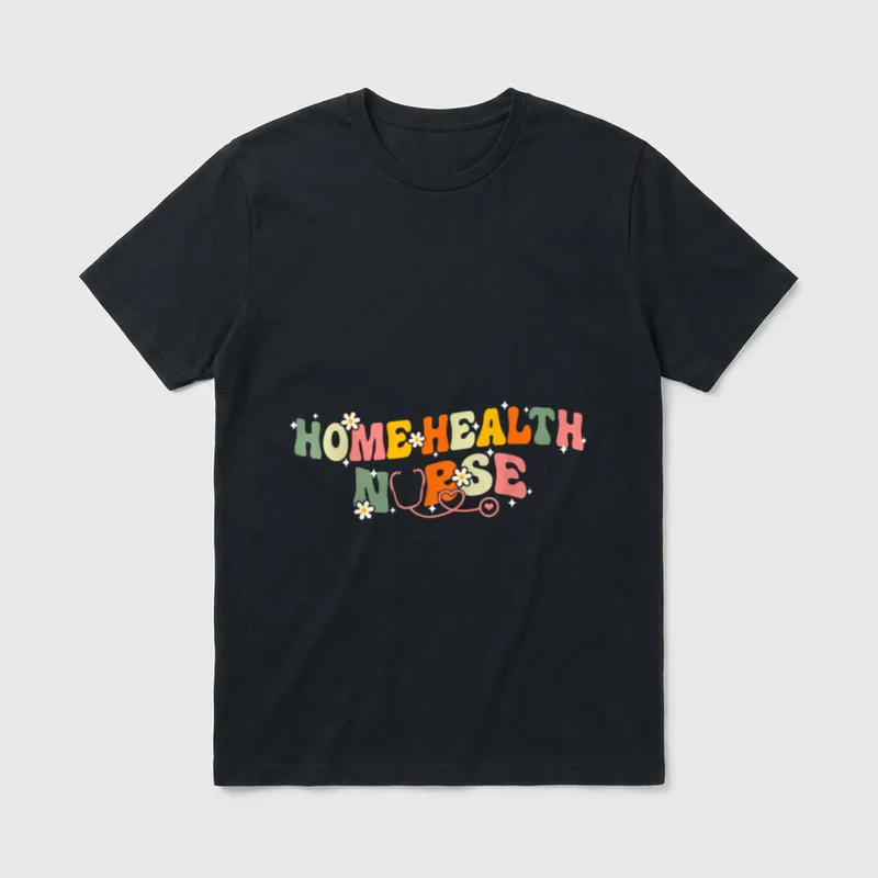 Home Health Nurse Groovy Care All T-Shirt – Classic T-Shirt in Black