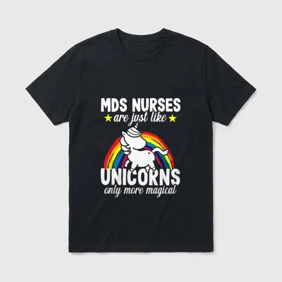 Unicorn MDS Nurse Medical Geriatric Nursing T-Shirt – Classic T-Shirt in Black