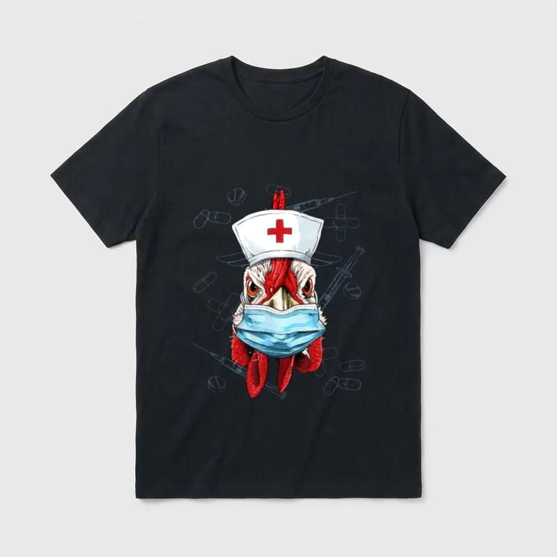 Chicken Nurse Practitioner RN Nursing School T-Shirt – Classic T-Shirt in Black