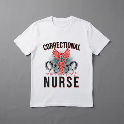 Corrections Nurse Caduceus Correctional T-Shirt – Classic T-Shirt in Black