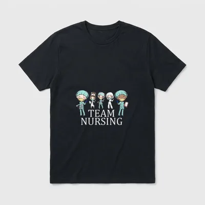 Team Nursing Nurse RN Group Matching T-Shirt – Classic T-Shirt in Black