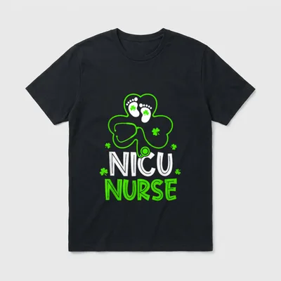 NICU Nurse Life Stethoscope Nursing Happy T-Shirt – Classic T-Shirt in Black