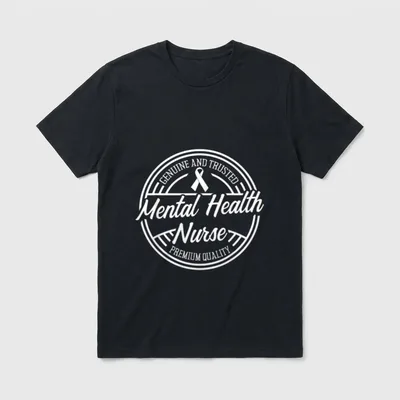 Mental Health Nurse Genuine Nursing RN T-Shirt – Classic T-Shirt in Black