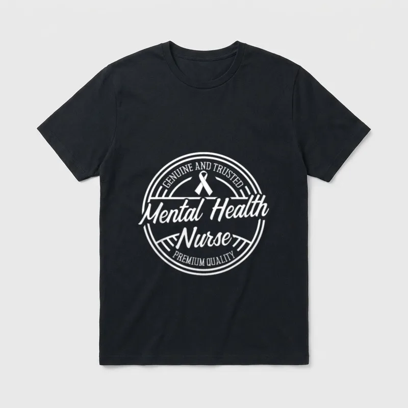 Mental Health Nurse Genuine Nursing RN T-Shirt – Classic T-Shirt in Black