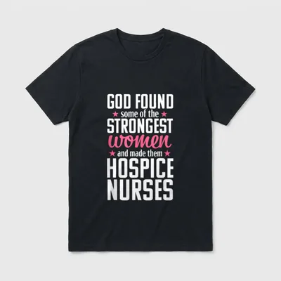 Hospice Nurse Care Cute Strongest Registered T-Shirt – Classic T-Shirt in Black
