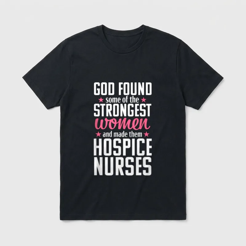 Hospice Nurse Care Cute Strongest Registered T-Shirt – Classic T-Shirt in Black