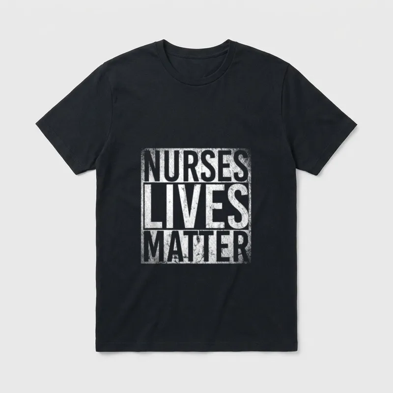 Stethoscope Frontline Essential Worker Nurse T-Shirt – Classic T-Shirt in Black