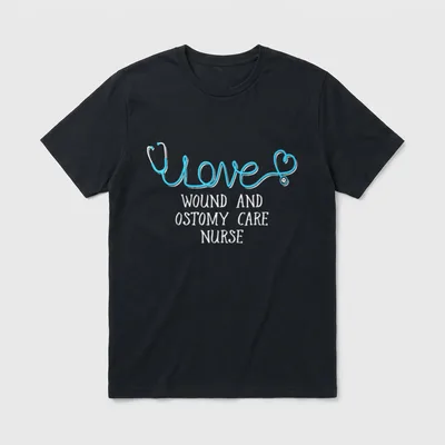 Wound and Ostomy Care Nurse T-Shirt – Classic T-Shirt in Black