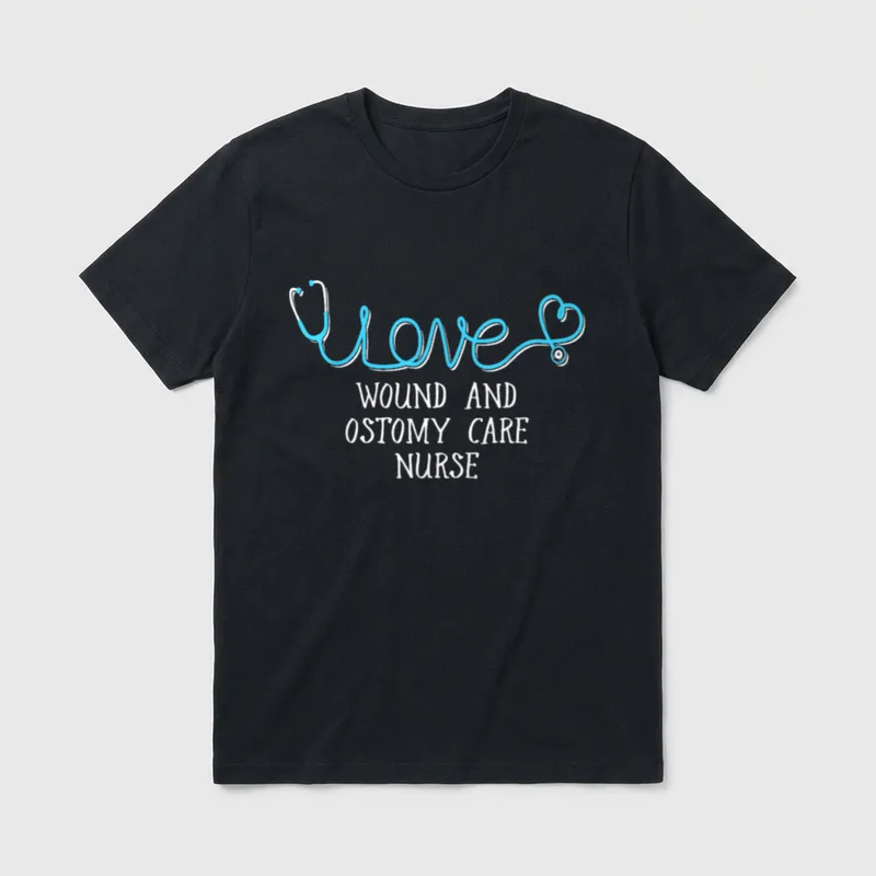 Wound and Ostomy Care Nurse T-Shirt – Classic T-Shirt in Black