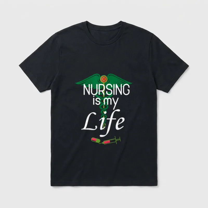 Nursing Nurse CNA Life Love T-Shirt – Classic T-Shirt in Black