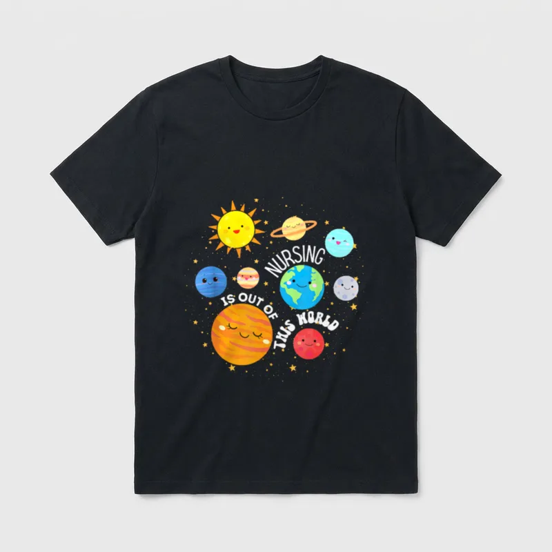 Nursing Is Out of This World T-Shirt – Classic T-Shirt in Black