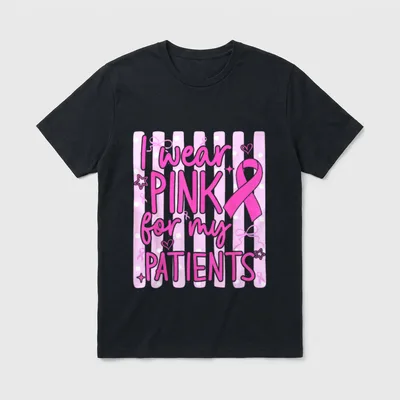 Patients Breast Cancer Nurse Support T-Shirt – Classic T-Shirt in Black