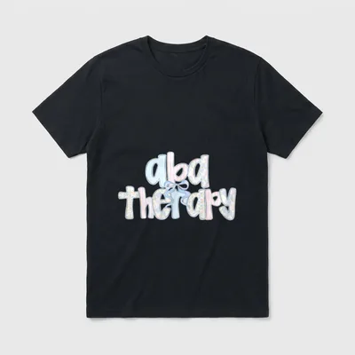 Therapy Coquette Bow Pastel Themed Nurse T-Shirt – Classic T-Shirt in Black