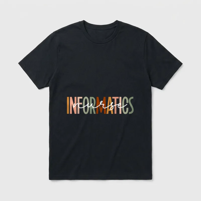 Informatics Nurse Boho Nursing T-Shirt – Classic T-Shirt in Black
