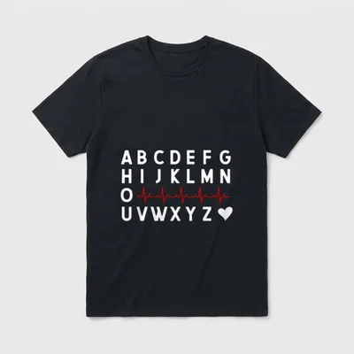 PQRST Nurse EKG Heart Rhythm Nursing T-Shirt – Classic T-Shirt in Black