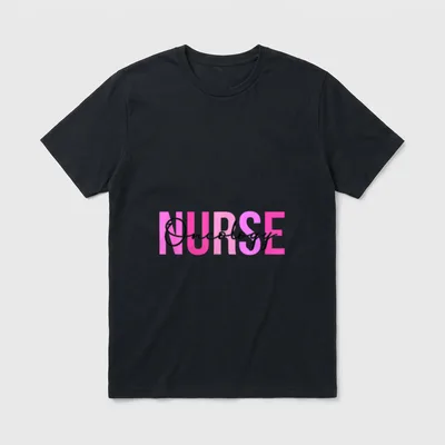 Pink Oncology Nurse Print for Nursing T-Shirt – Classic T-Shirt in Black