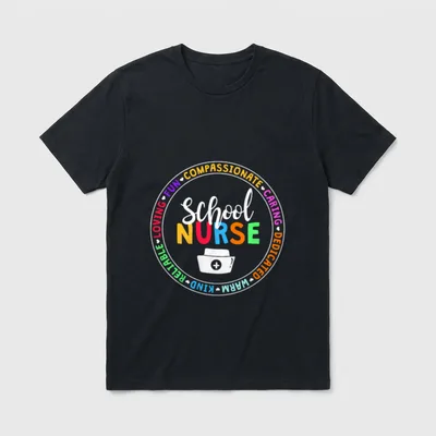 Nursing Back to School Heart Nurse T-Shirt – Classic T-Shirt in Black
