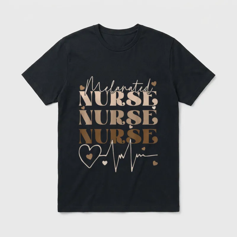 Melanated Nurse Black History Month Grab T-Shirt – Classic T-Shirt in Black