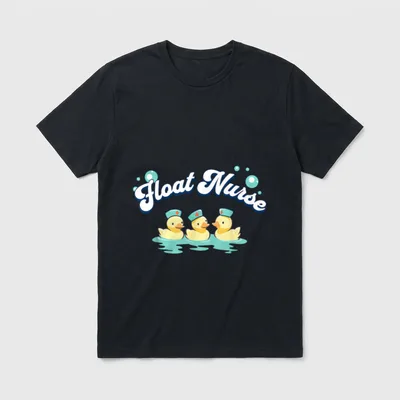 Float Pool Nurse Duck Nursing Squad T-Shirt – Classic T-Shirt in Black