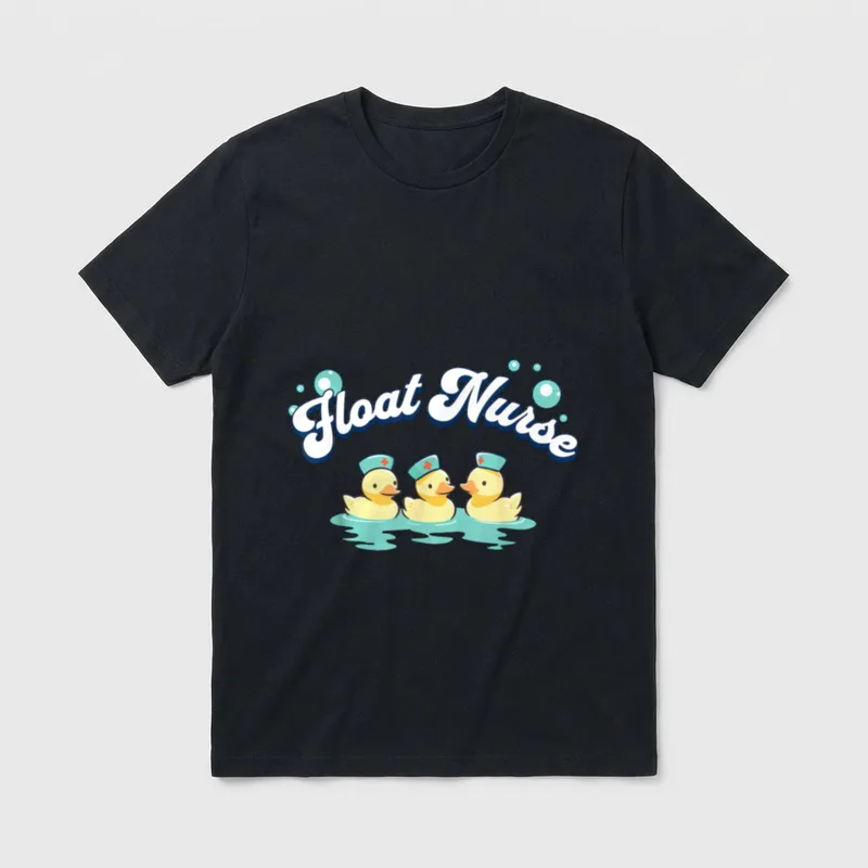 Float Pool Nurse Duck Nursing Squad T-Shirt – Classic T-Shirt in Black