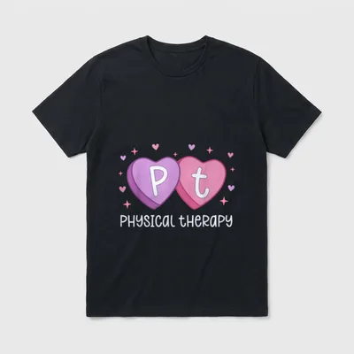 Physical Therapy Nurse Valentine's Candy Nursing T-Shirt – Classic T-Shirt in Black