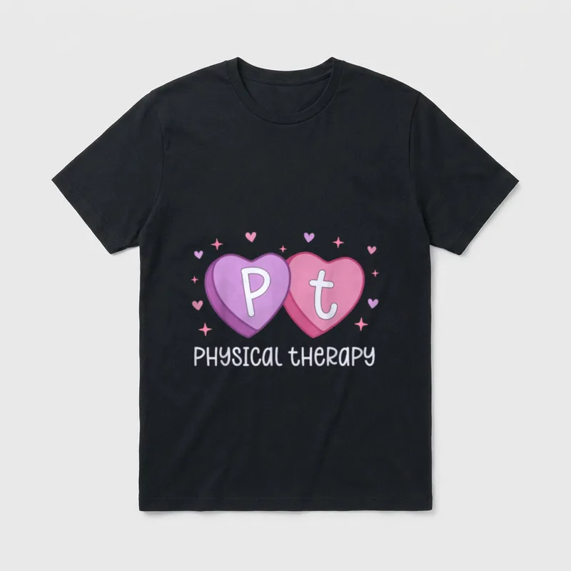 Physical Therapy Nurse Valentine's Candy Nursing T-Shirt – Classic T-Shirt in Black
