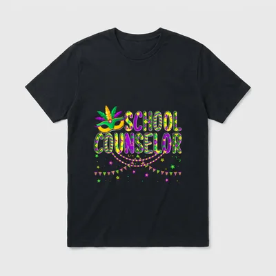 Mardi School Counselor Jester Nurse T-Shirt – Classic T-Shirt in Black