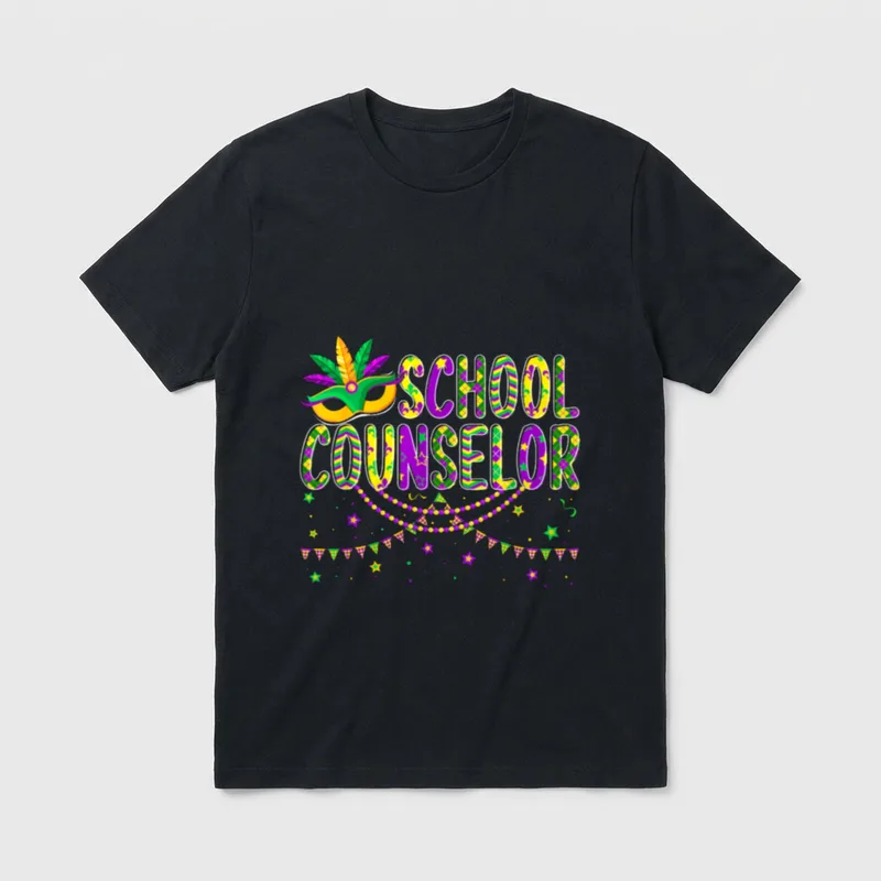 Mardi School Counselor Jester Nurse T-Shirt – Classic T-Shirt in Black