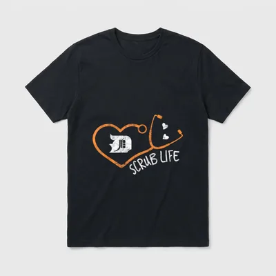 Scrub Life Detroit Michigan Nurse Medical T-Shirt – Classic T-Shirt in Black