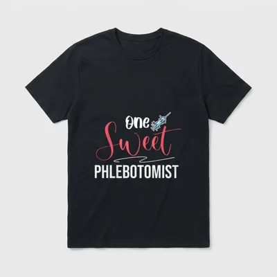 Sweet Phlebotomist Syringe Medical Nurse Blood T-Shirt – Classic T-Shirt in Black