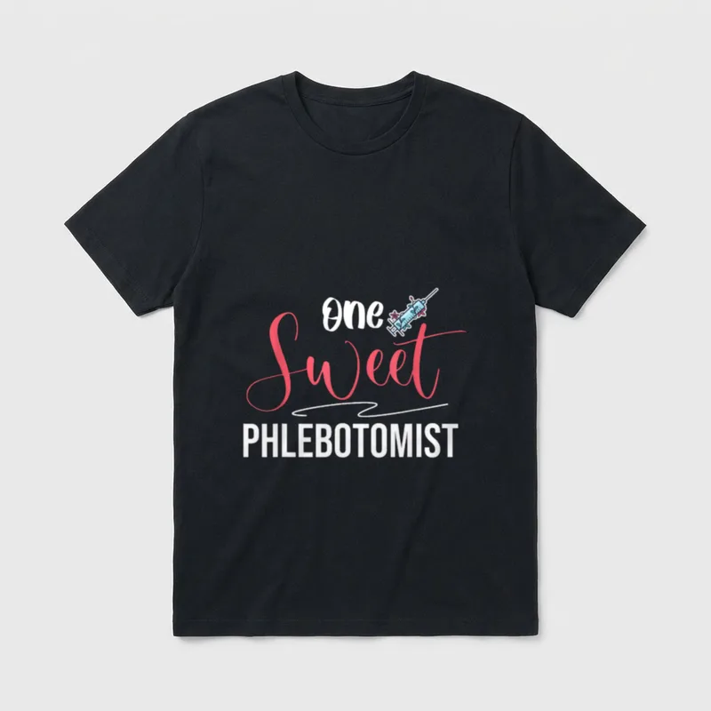 Sweet Phlebotomist Syringe Medical Nurse Blood T-Shirt – Classic T-Shirt in Black
