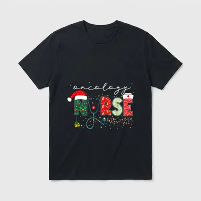Christmas Oncology Nurse for Nursing Student T-Shirt – Classic T-Shirt in Black