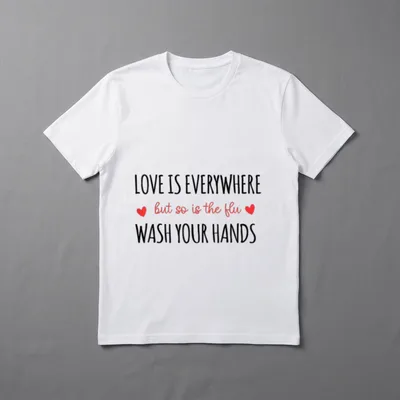 Flu Wash Your Hands Nurse Everywhere T-Shirt – Classic T-Shirt in Black