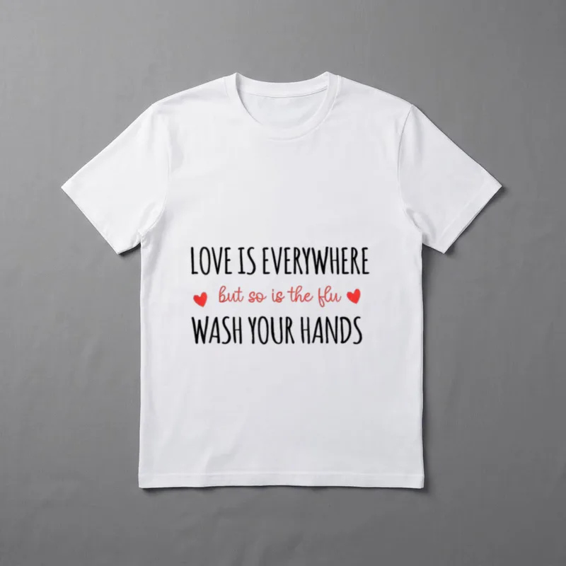 Flu Wash Your Hands Nurse Everywhere T-Shirt – Classic T-Shirt in Black