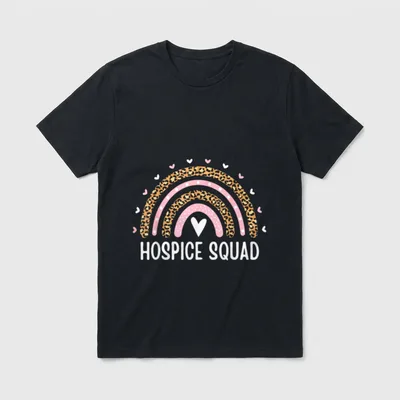Hospice Squad Nurse Aide Nursing Rainbow T-Shirt – Classic T-Shirt in Black