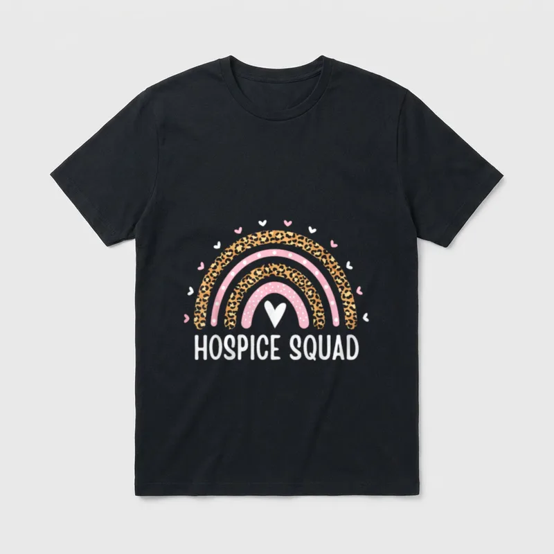 Hospice Squad Nurse Aide Nursing Rainbow T-Shirt – Classic T-Shirt in Black