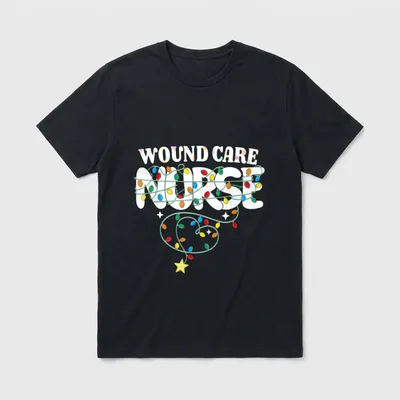 Wound Care Nurse Christmas Nursing NP T-Shirt – Classic T-Shirt in Black