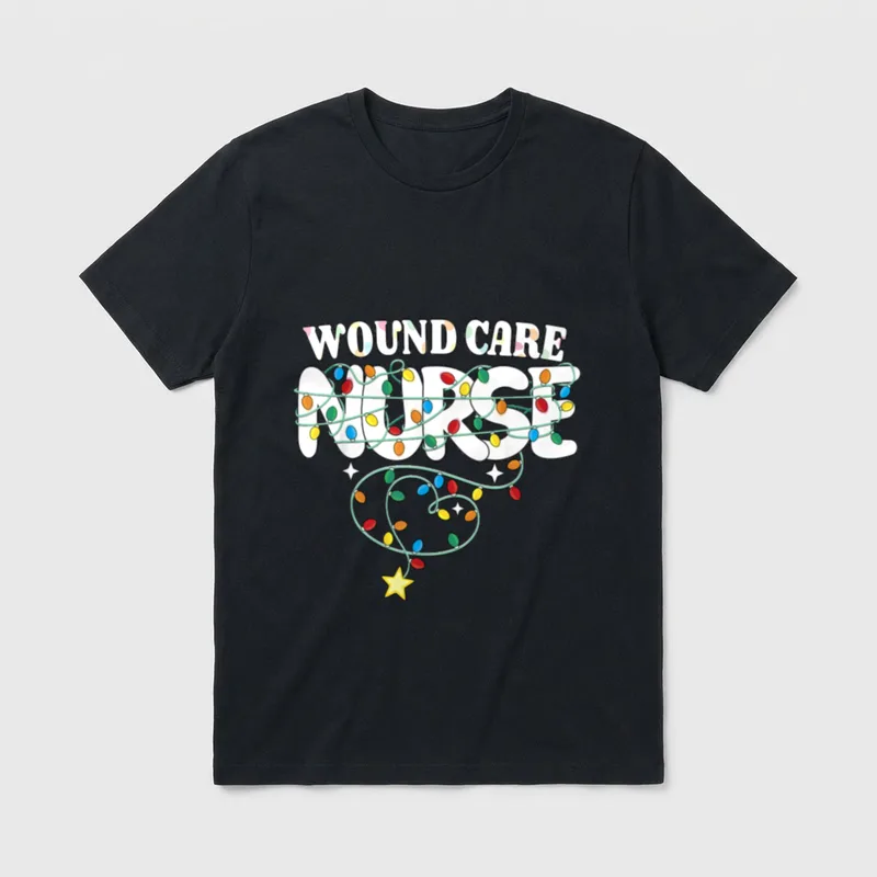 Wound Care Nurse Christmas Nursing NP T-Shirt – Classic T-Shirt in Black