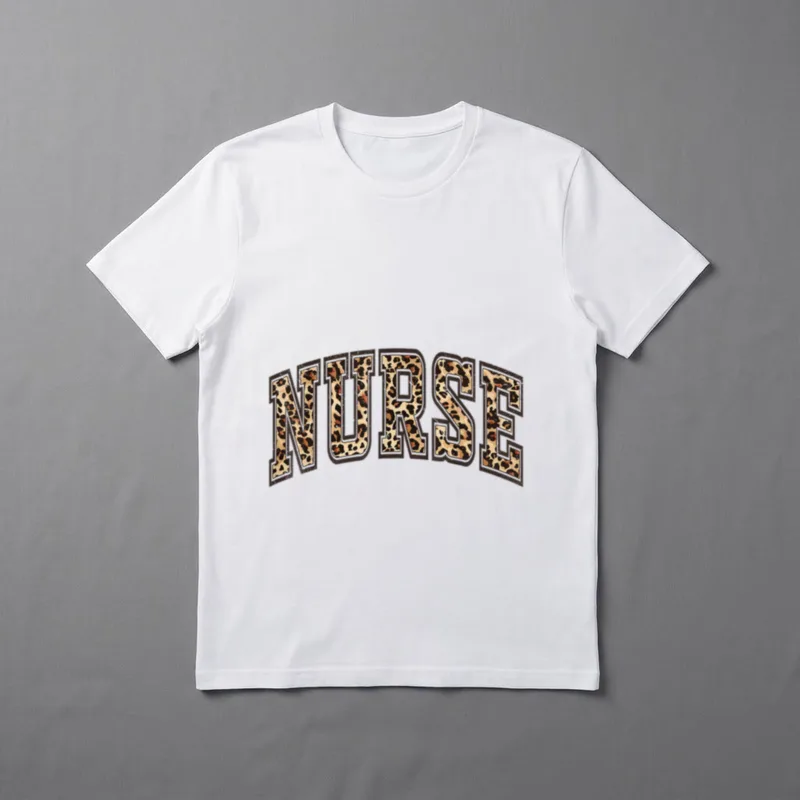 Leopard Nurse RN LPN ER Nursing T-Shirt – Classic T-Shirt in Black