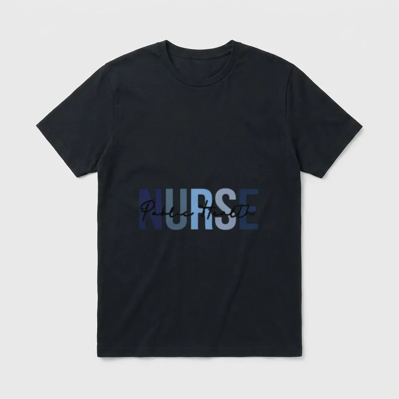 Retro Public Health Nurse Nursing T-Shirt – Classic T-Shirt in Black