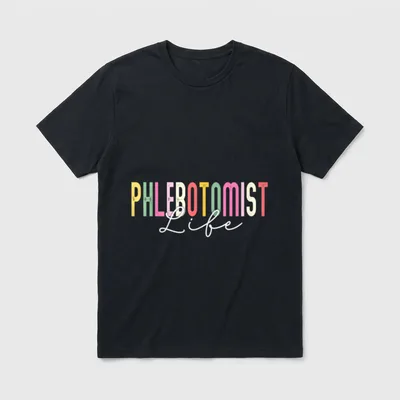 Phlebotomist Life Phlebotomy Technician Phleb Nurse T-Shirt – Classic T-Shirt in Black