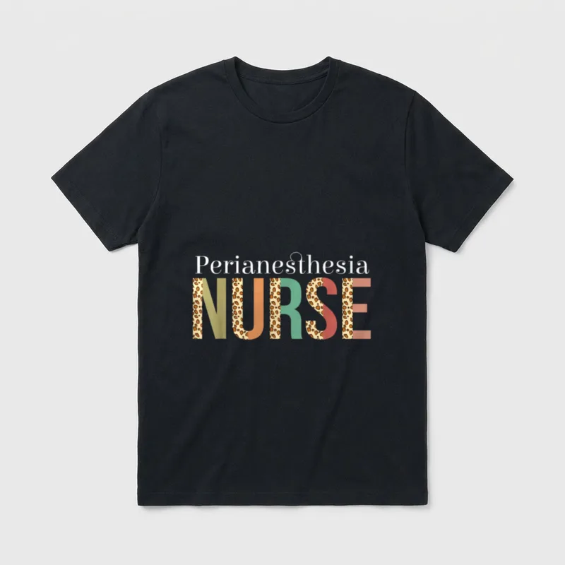 Leopard Perianesthesia Nurse Nursing T-Shirt – Classic T-Shirt in Black