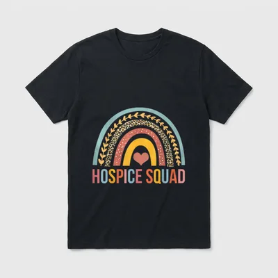 Rainbow Hospice Squad Nurse Terminal Care T-Shirt – Classic T-Shirt in Black